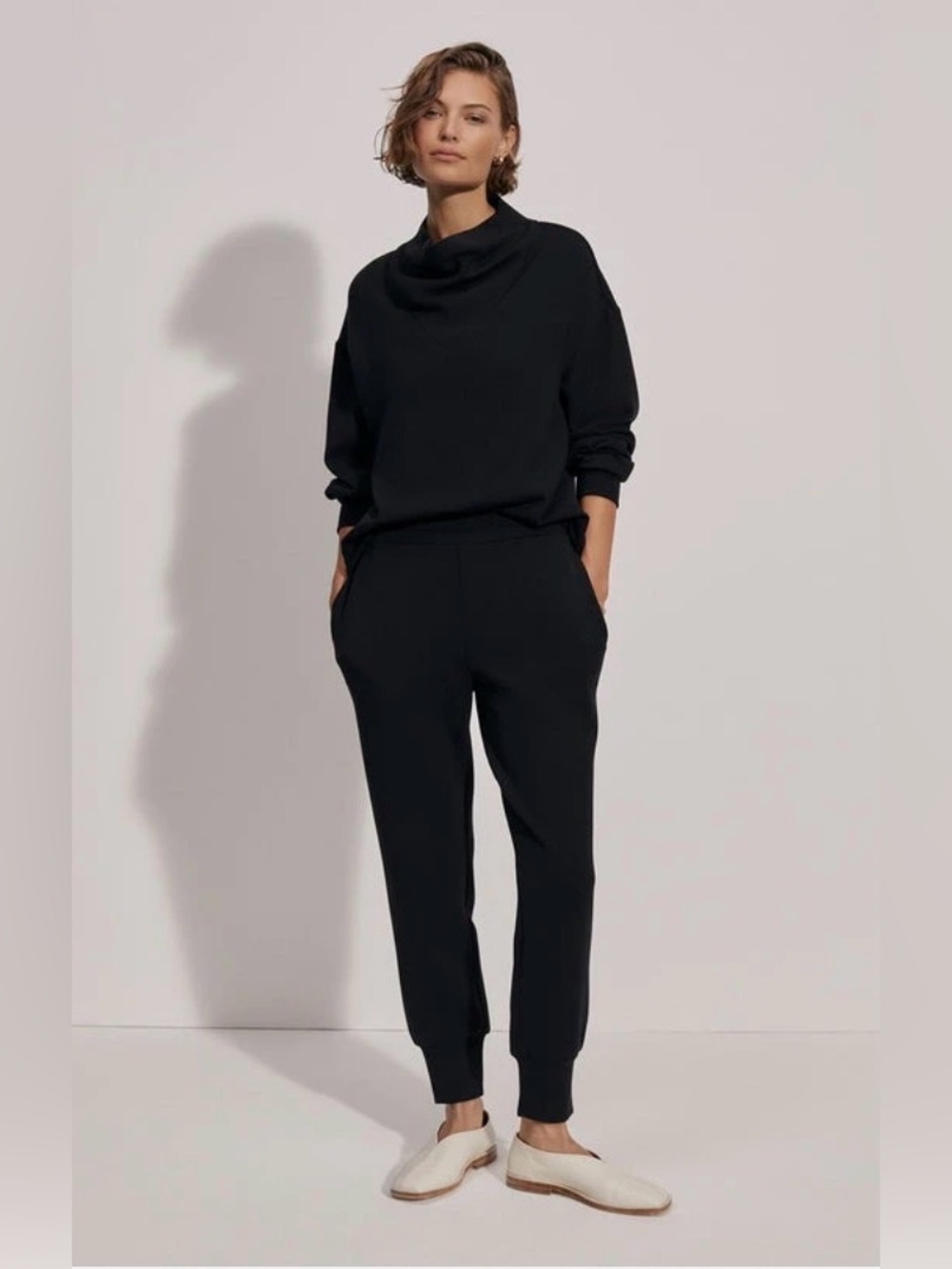 Varley The Slim Cuff Pants Tailored Joggers Pull On Athleisure Black Size SM